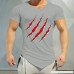 Lrregular Hems Muscle T Shirt,Donci Fashion Men's Printed Short Sleeved Round Neck Casual Sports Summer New Tops Gray B07PY61Q1P